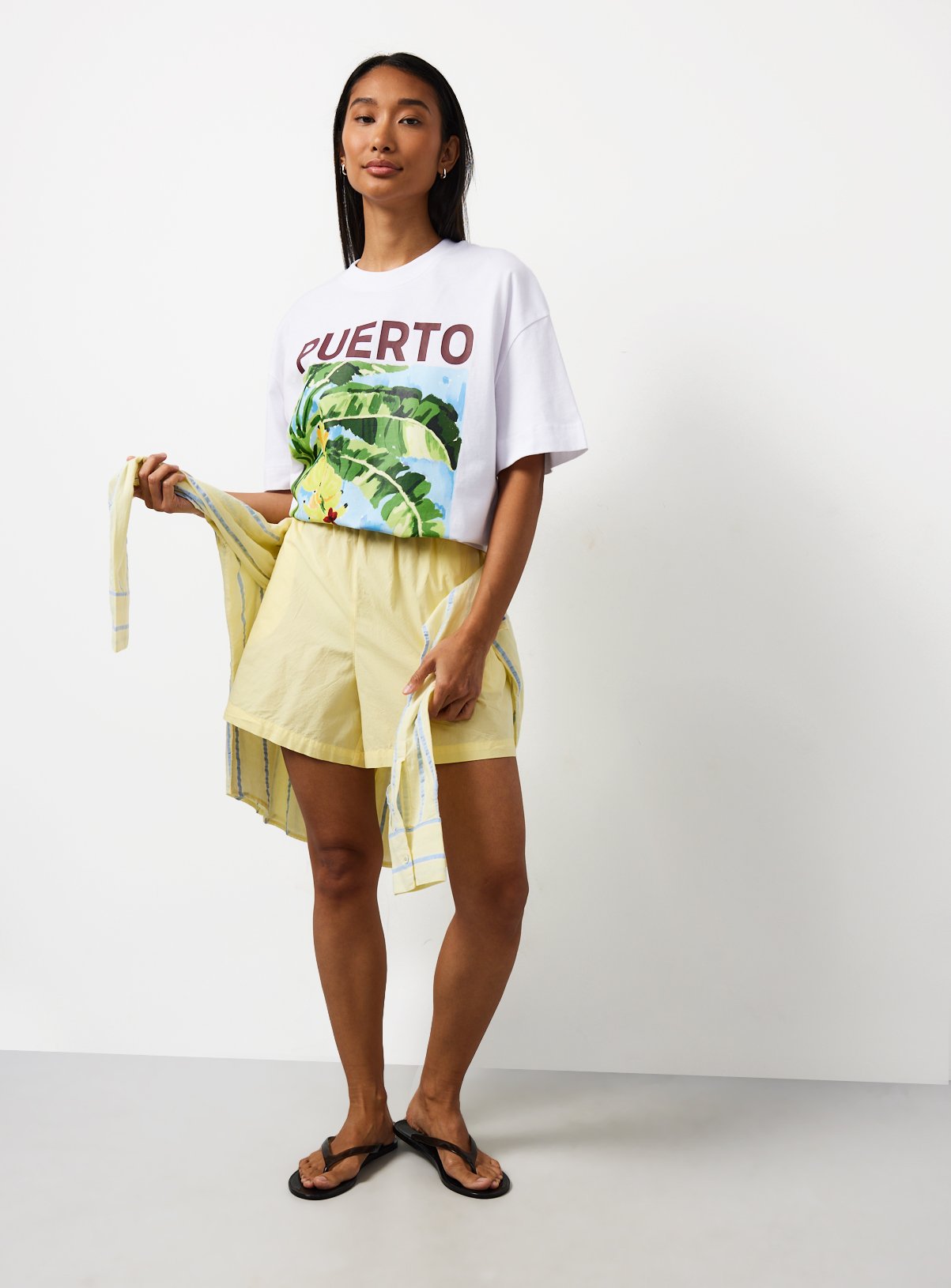 Yellow Poplin Shorts 12 - Image 2 thumbnail