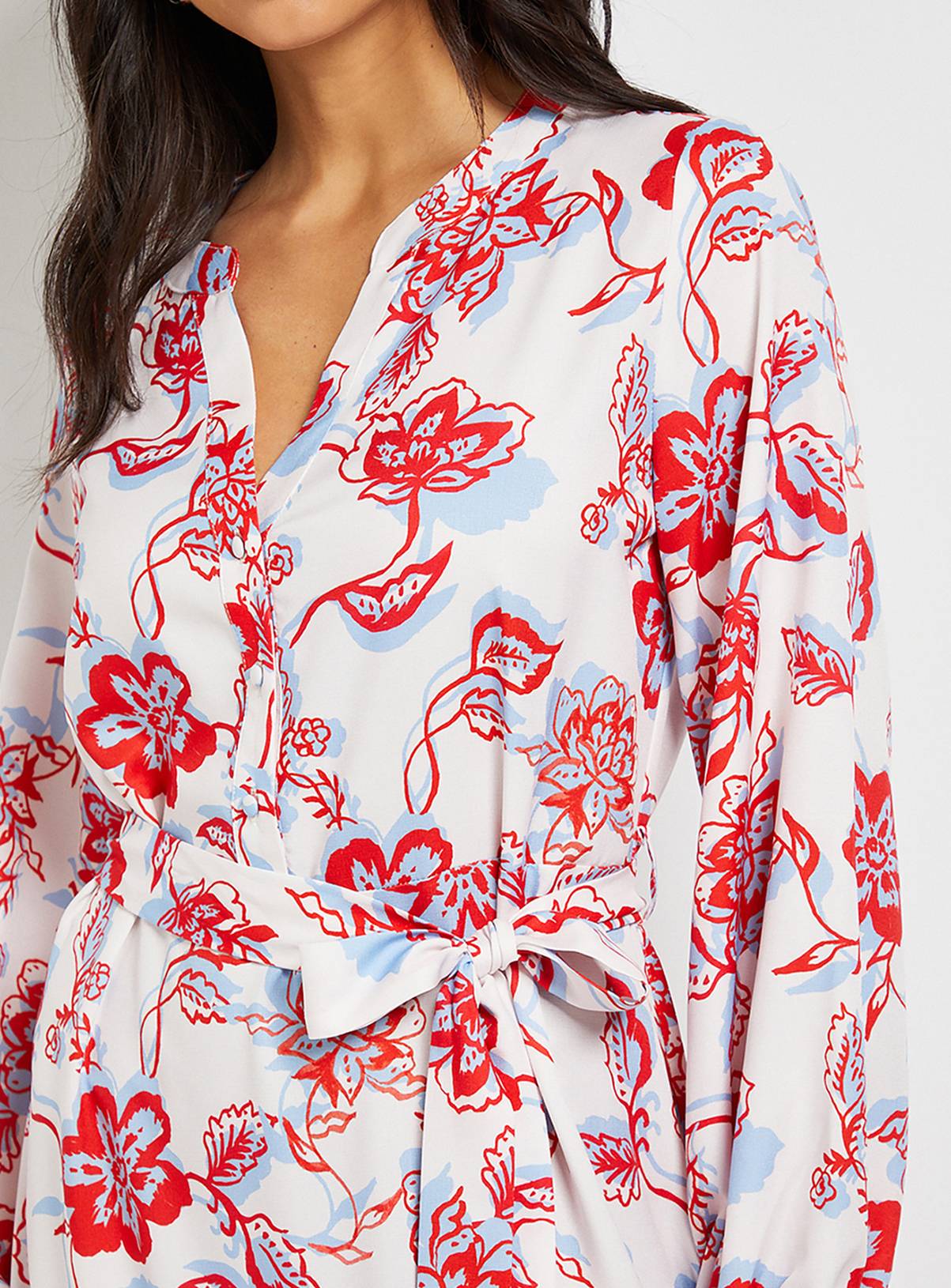WALLIS Floral Print Button Midaxi Dress Shift Dress 16 - Image 5