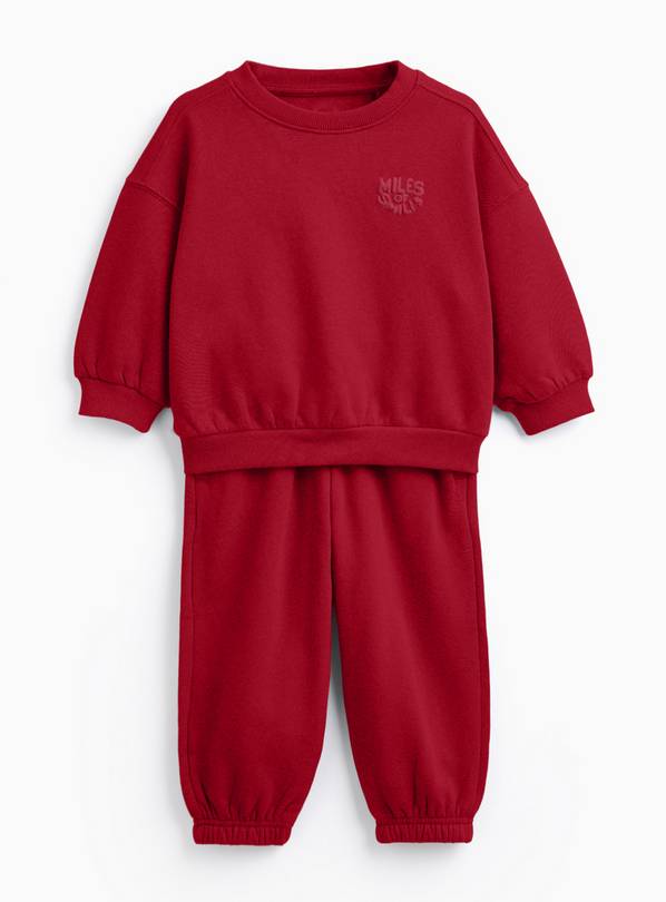 Red Everyday Sweat Set 7-8 years