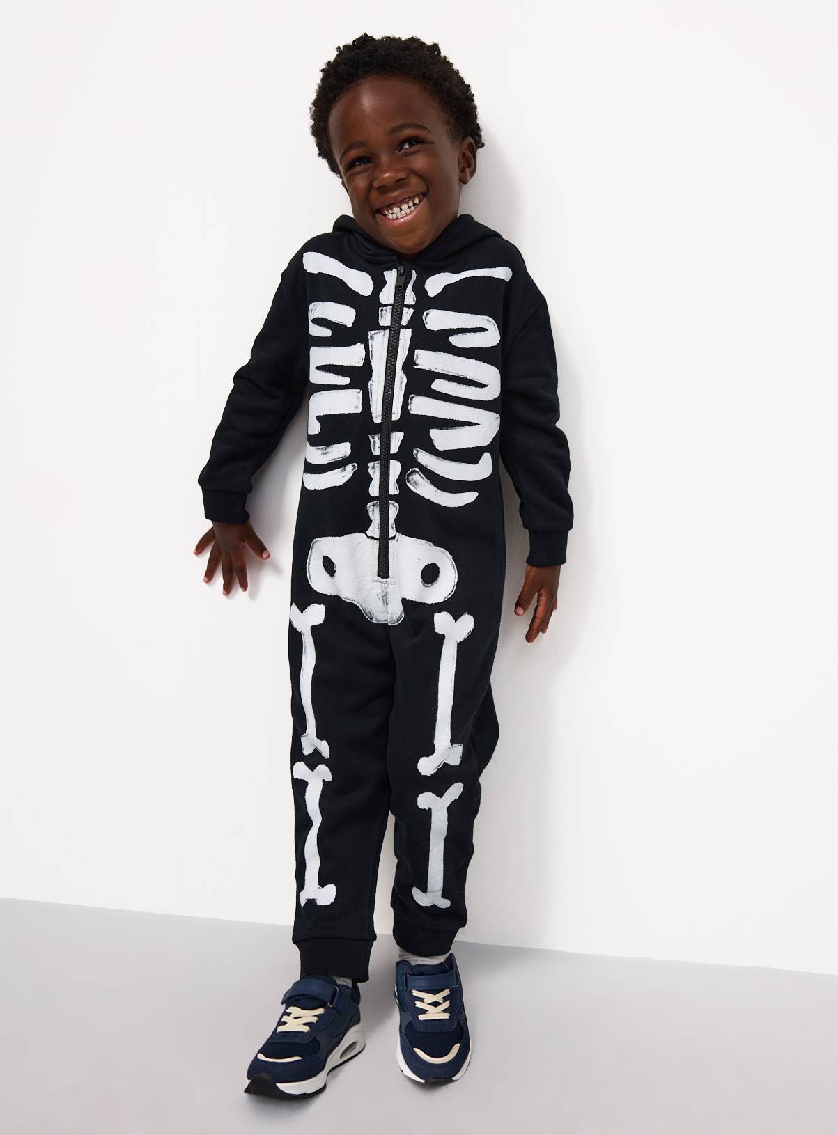 Black Skeleton Halloween Print All in One 5-6 years - Image 1