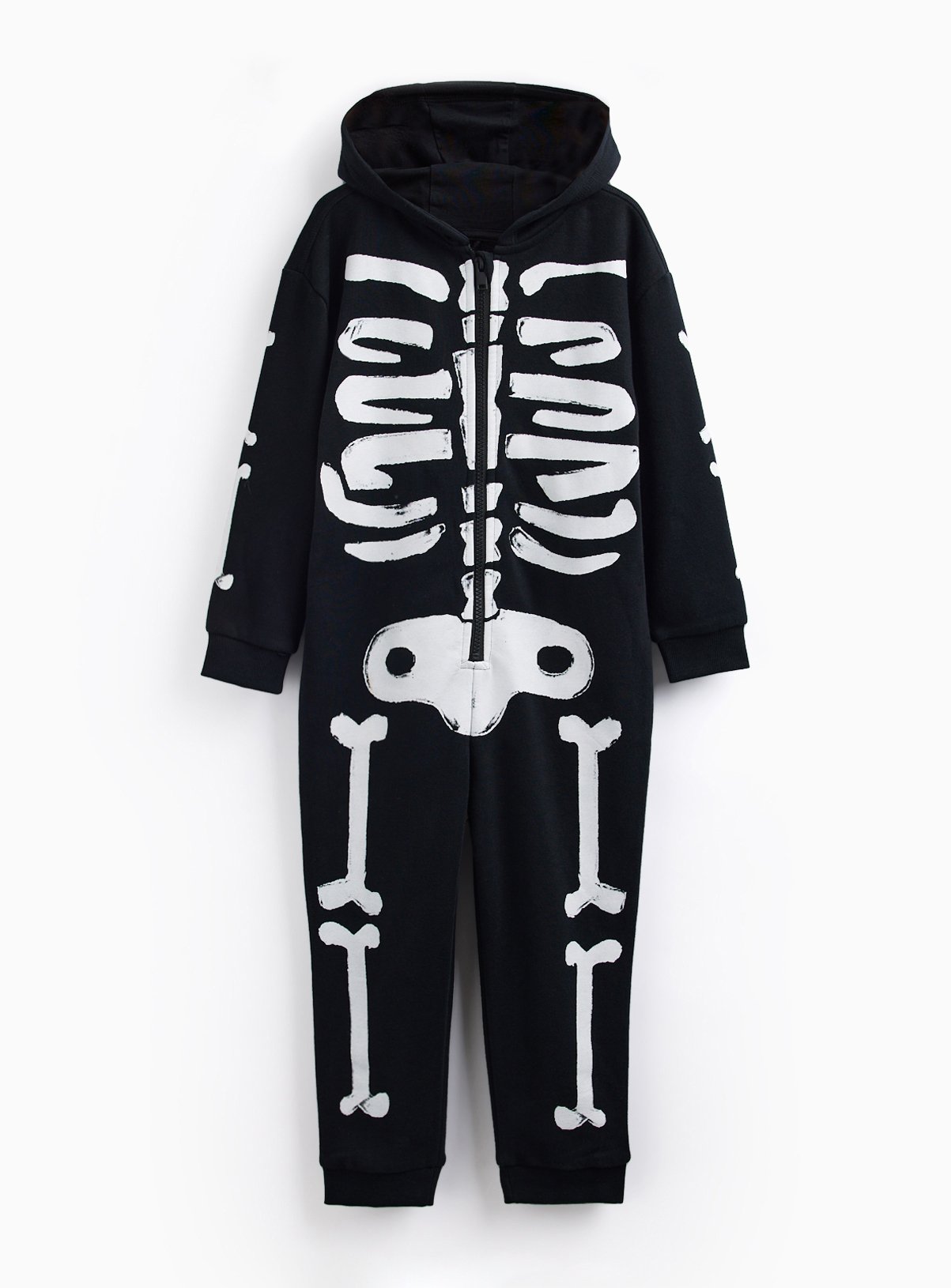 Black Skeleton Halloween Print All in One 5-6 years - Image 3 thumbnail