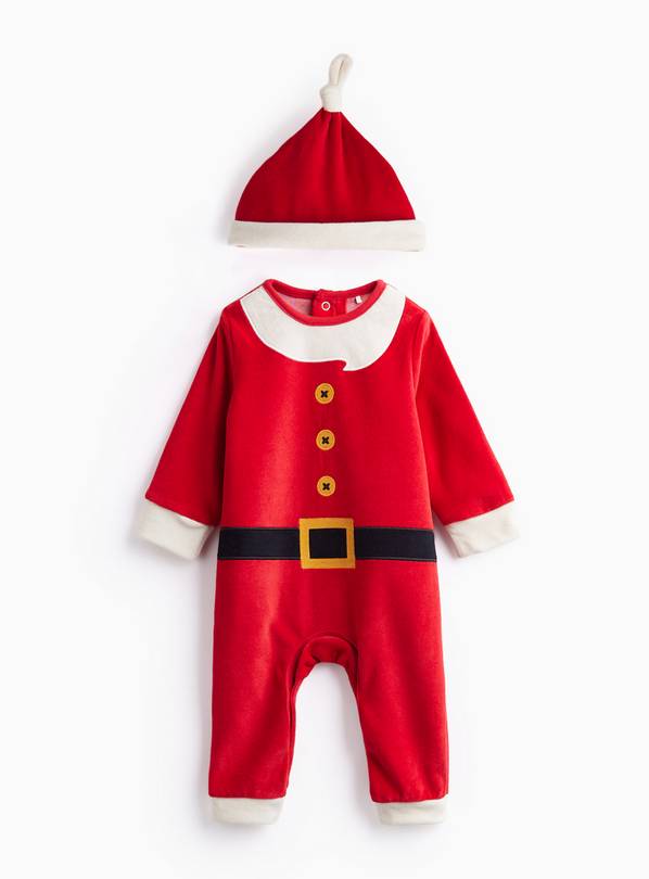 Santa Novelty Sleepsuit & Hat Set 12-18 months