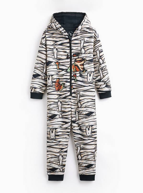 Mummy Halloween Print Puddlesuit 4-5 years
