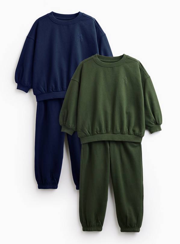 2 Pack Sweatshirt & Jogger Sets 3-4 Years
