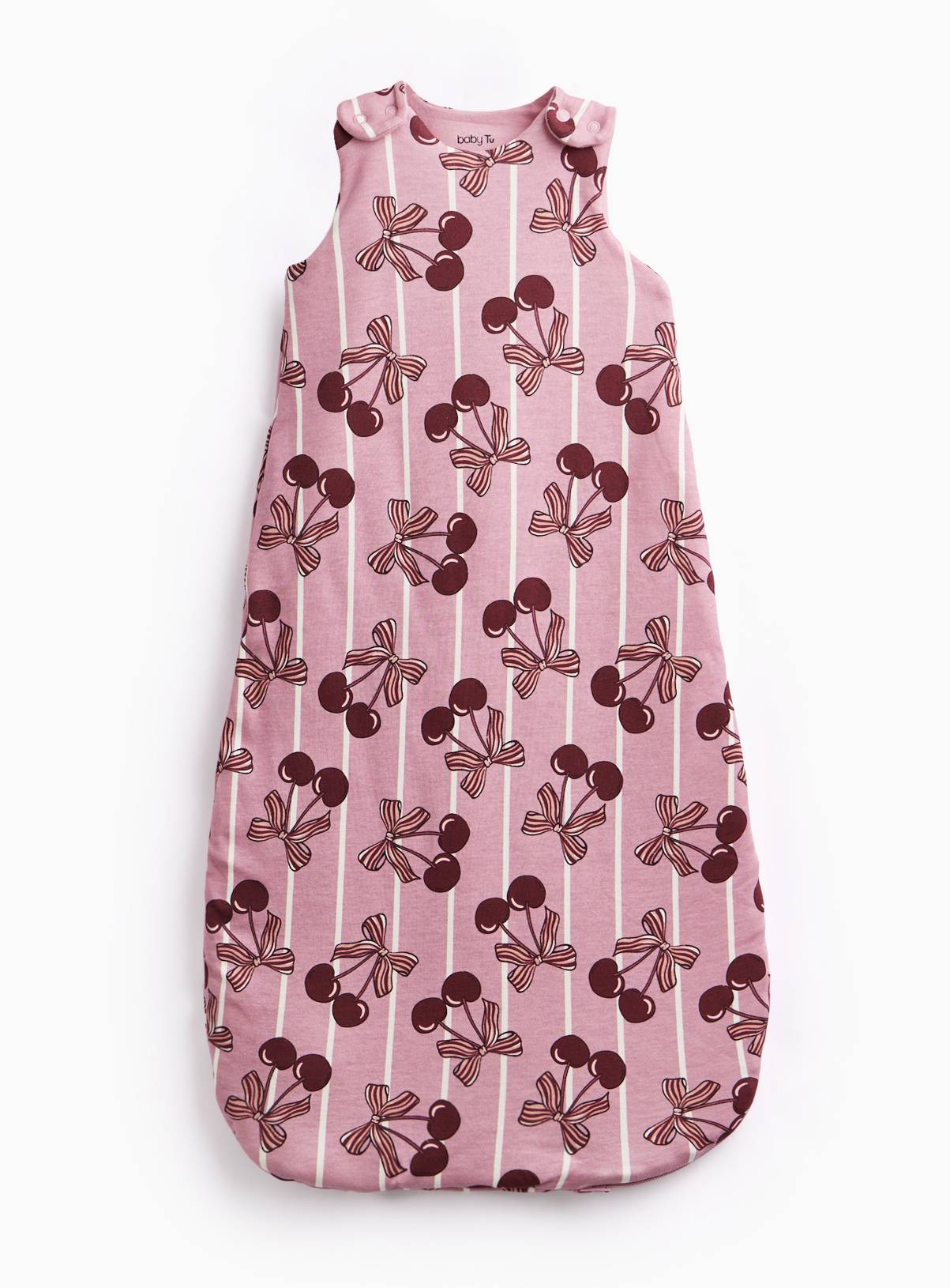 Pink Cherries 2.5 Tog Sleeping Bag  12-18 months - Image 1
