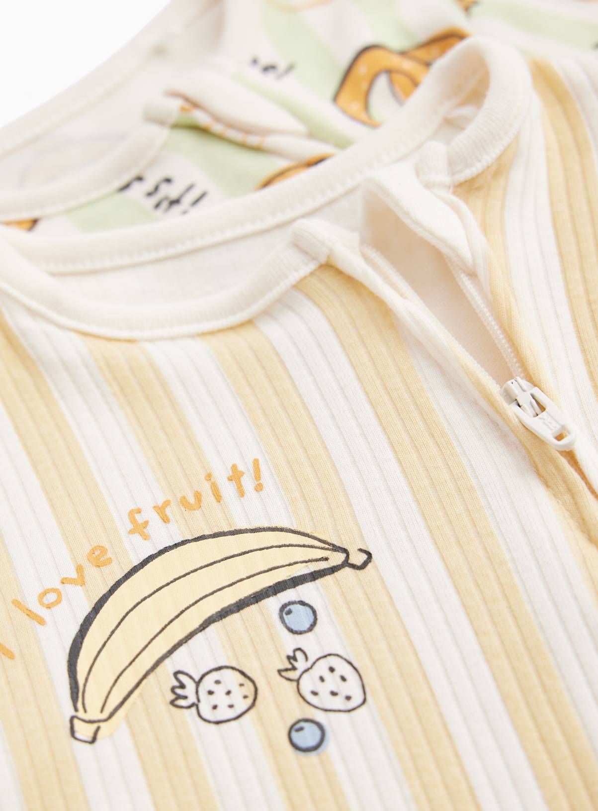 Breakfast and Croissant Print Sleepsuits 3-Pack 9-12 months - Image 2