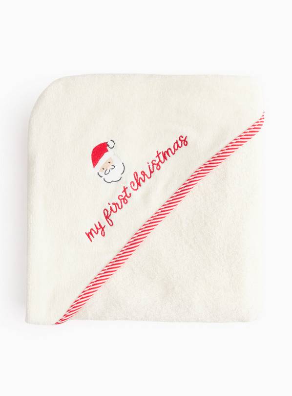 My First Christmas Hooded Towel One Size
