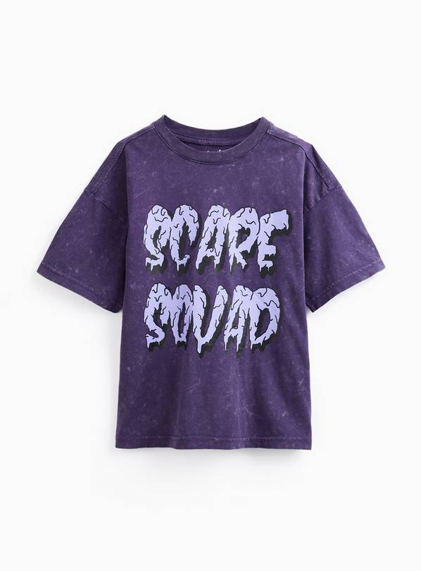 Purple Halloween Scare Squad Graphic T-Shirt 1 year