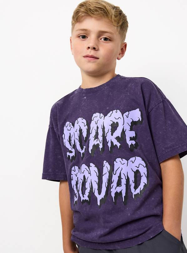 Purple Halloween Scare Squad Graphic T-Shirt 6 years