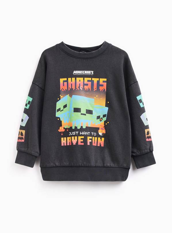 Black Minecraft Ghosts Halloween Jumper  4 years