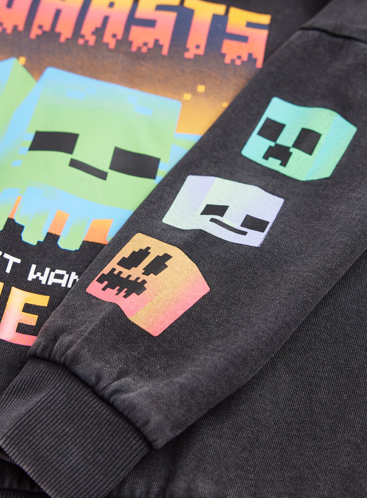Black Minecraft Ghosts Halloween Jumper  4 years - Image 2 thumbnail