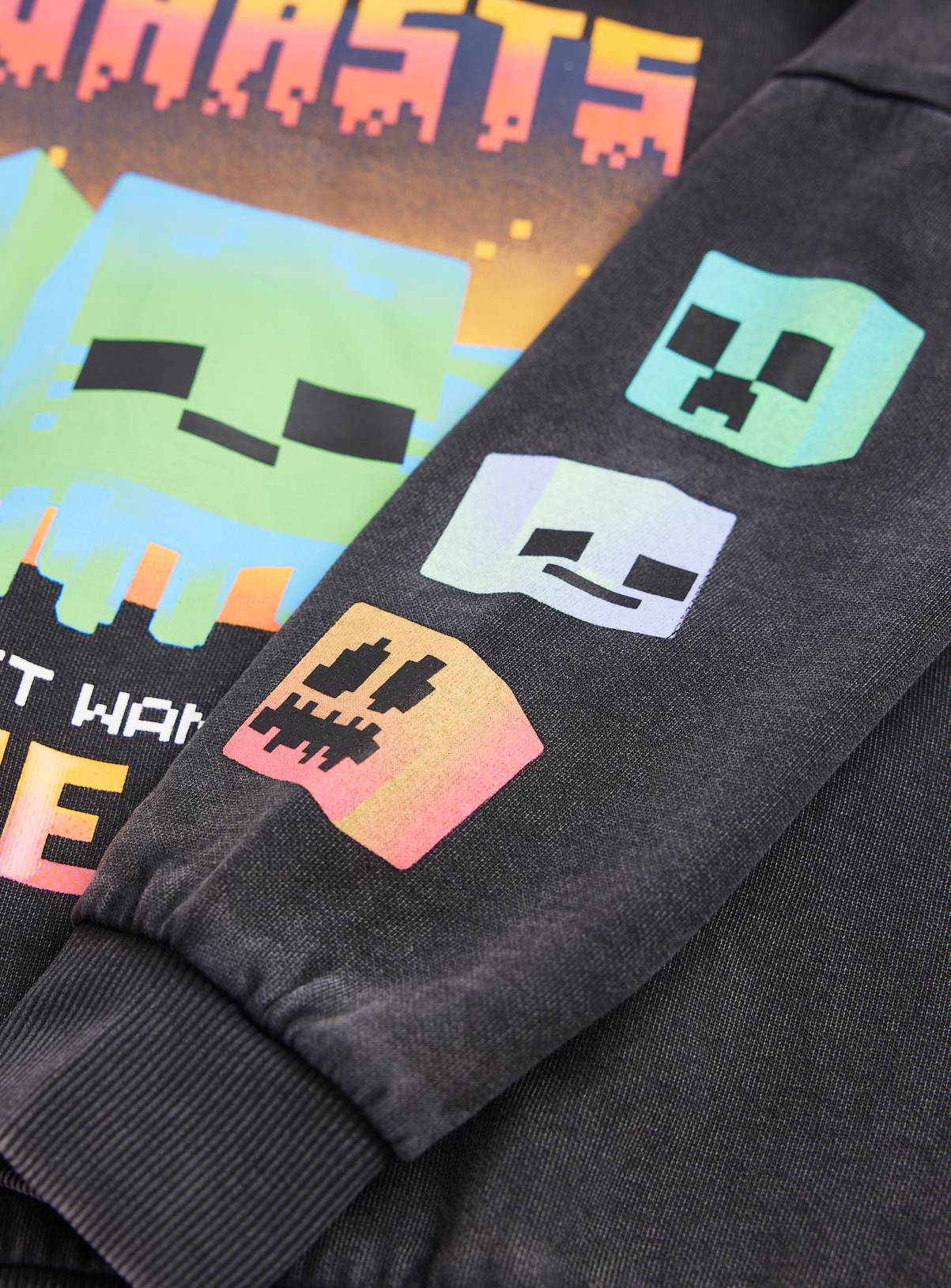 Black Minecraft Ghosts Halloween Jumper  4 years - Image 2