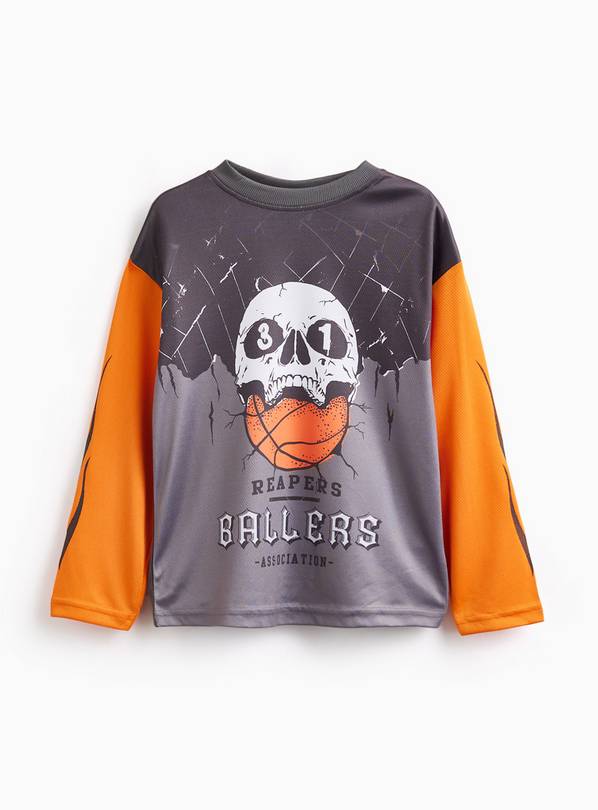 Halloween Reapers Ballers Print Active Long Sleeve T-Shirt 8 years