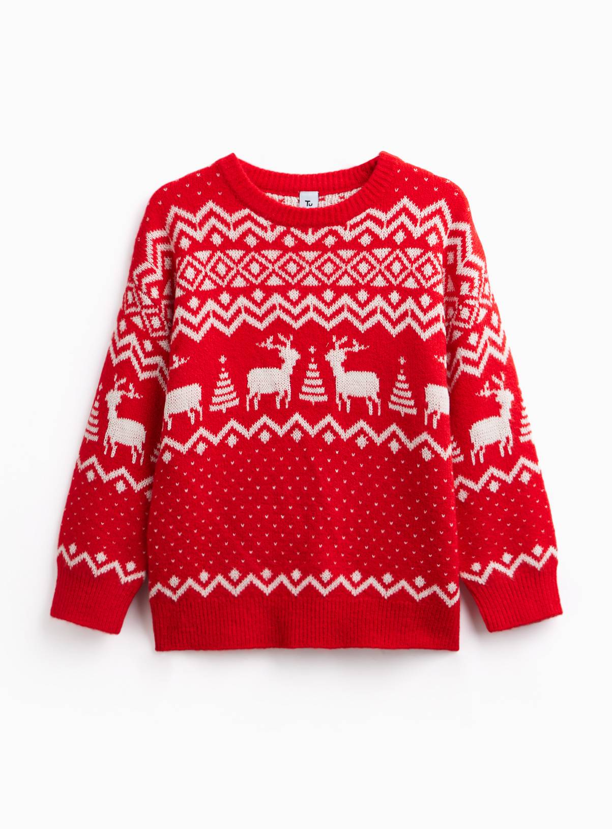 Family Matching Traditional Fairisle Christmas Jumper 13 years - Image 1