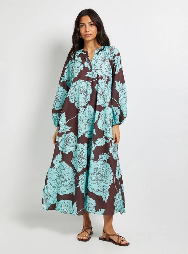 WALLIS Floral Collarless Midaxi Dress 16