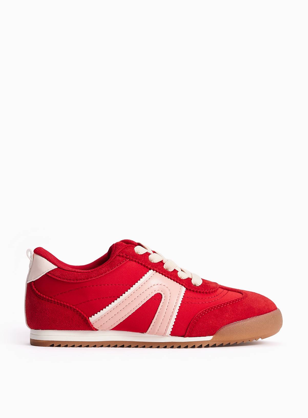 Red Retro Gum Sole Trainers 7 Infant - Image 1