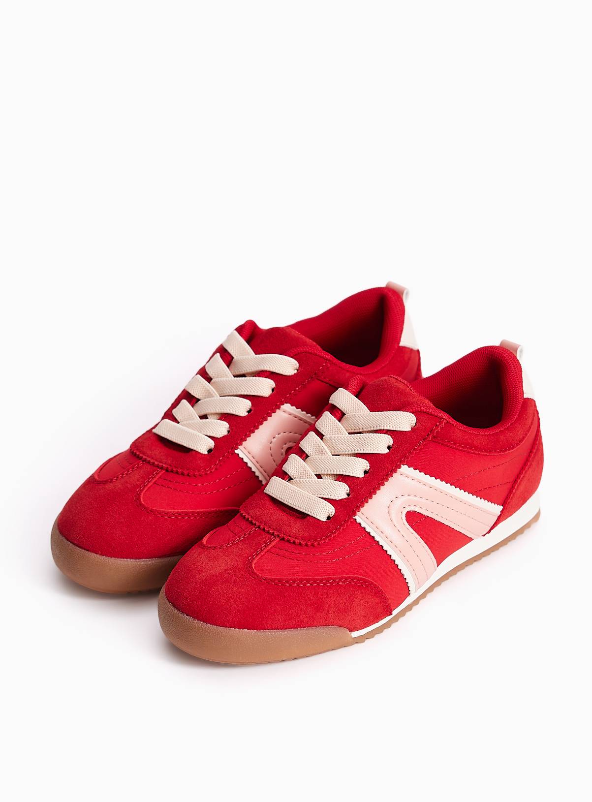 Red Retro Gum Sole Trainers 7 Infant - Image 2