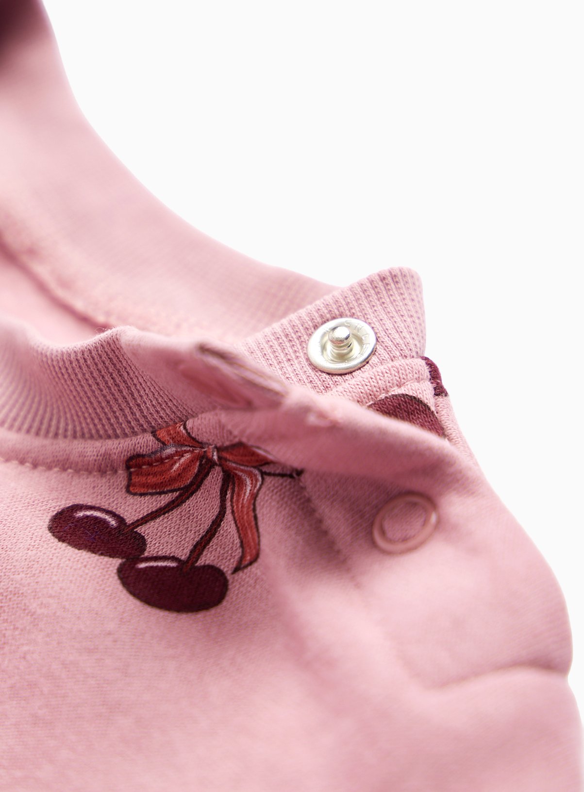 Cherry and Bow Print Sweatshirt Dress & Tights Set 18-24 months - Image 2 thumbnail