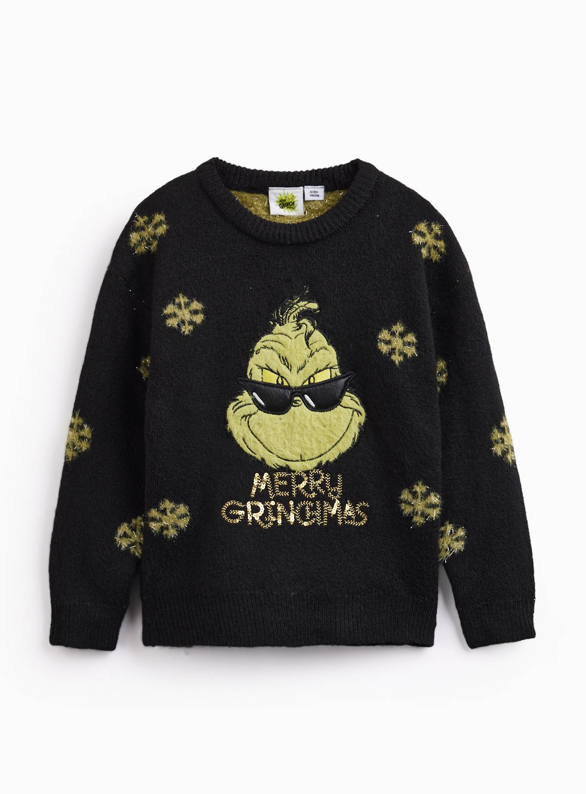 Christmas Black & Green The Grinch Jumper 12 years - Image 1