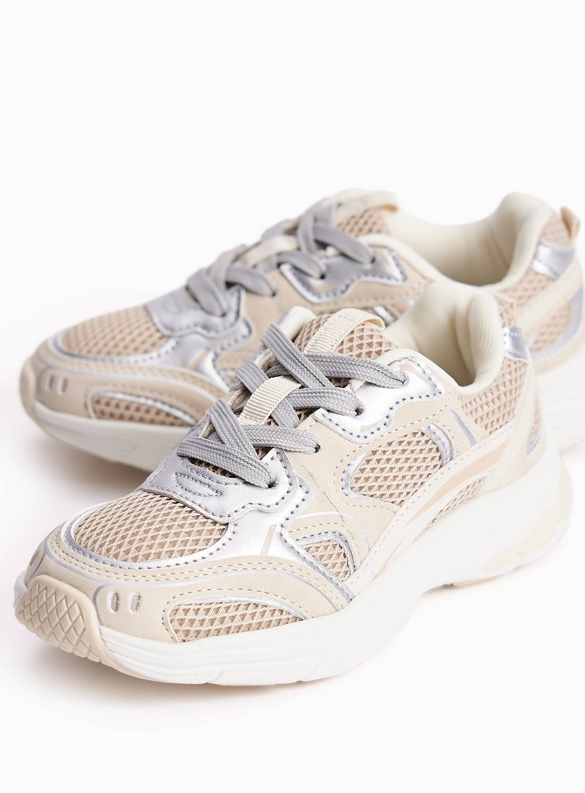 Neutral Retro Chunky Trainers 2 - Image 3