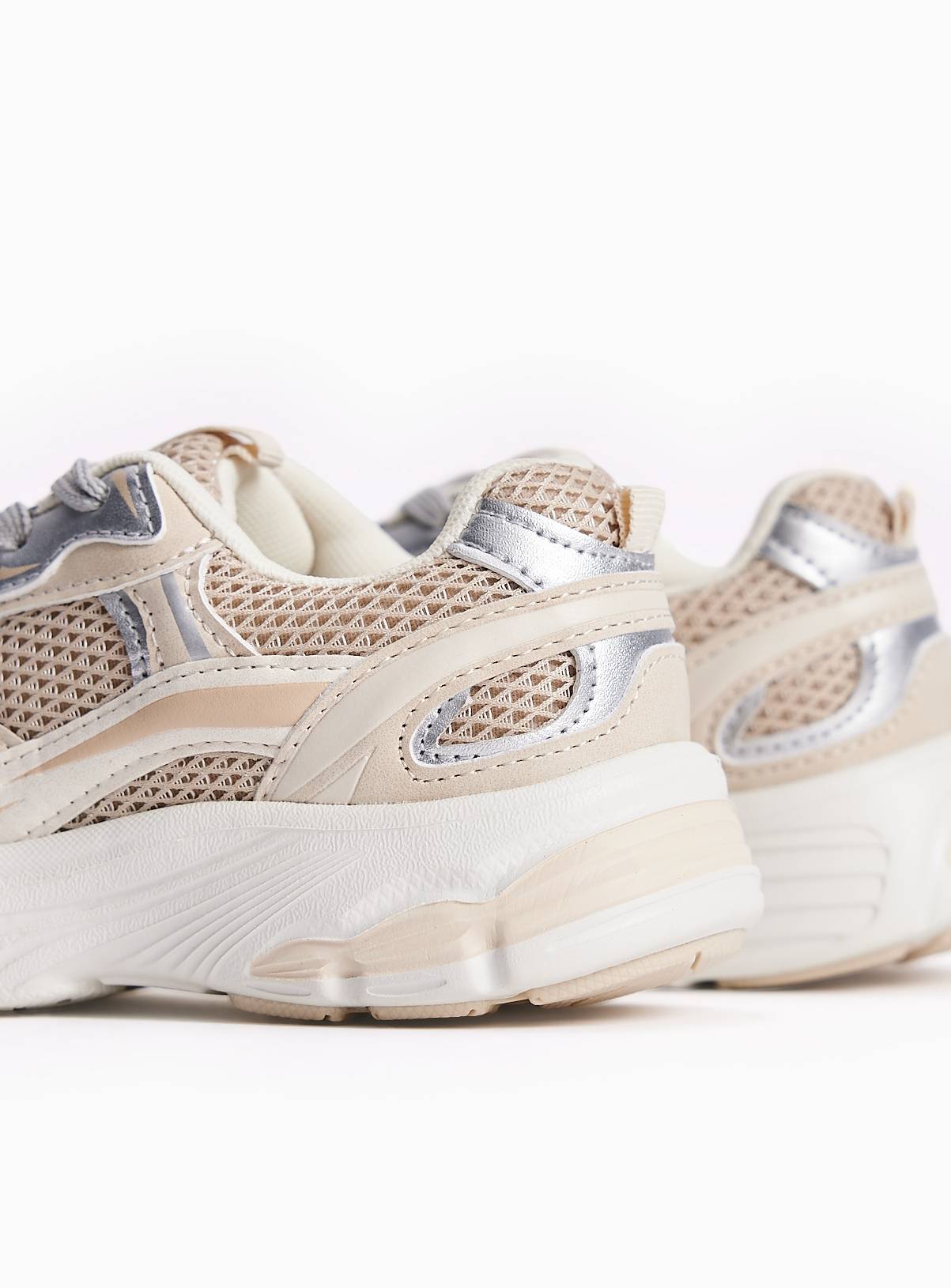 Neutral Retro Chunky Trainers 2 - Image 4