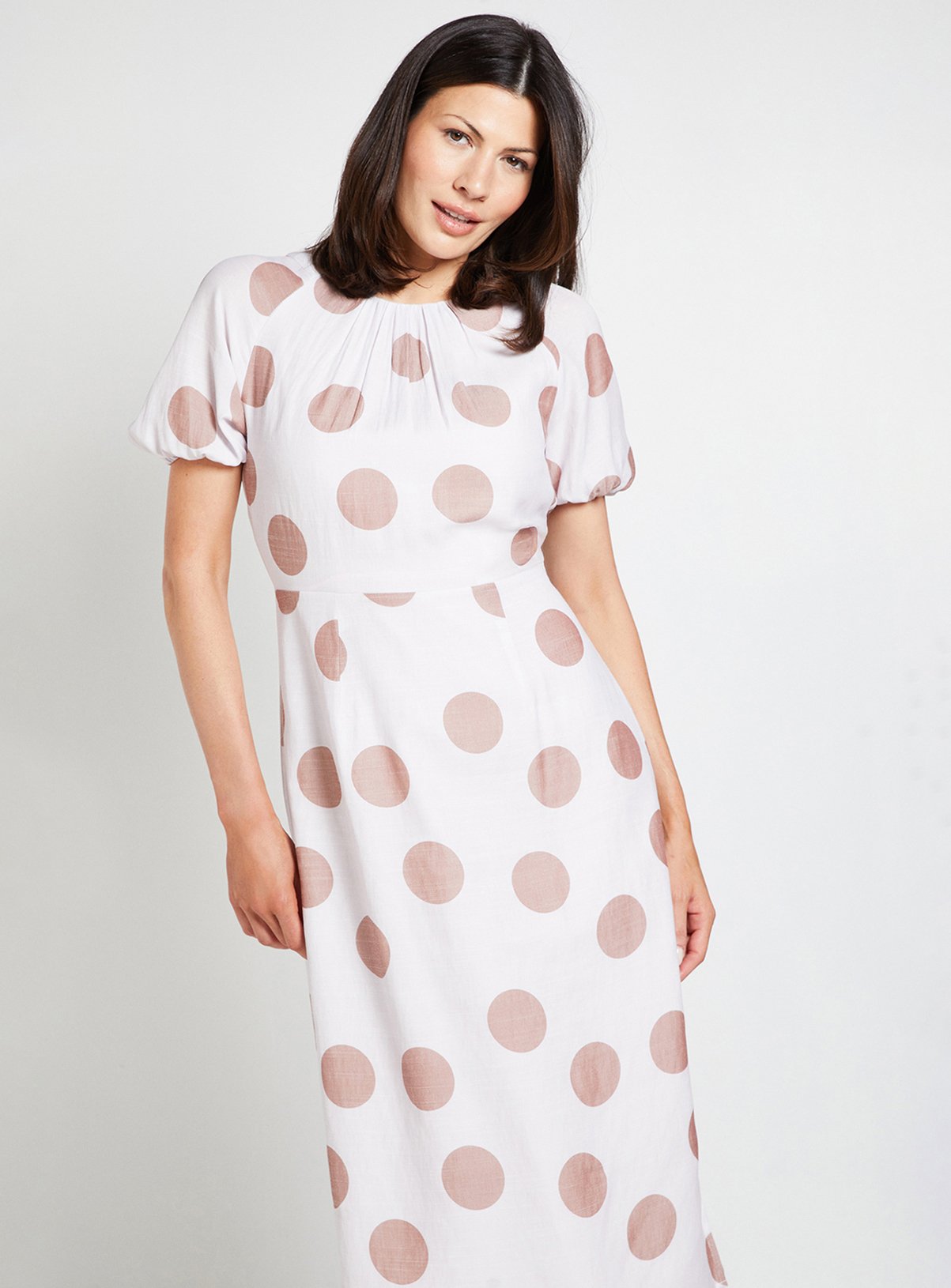 WALLIS Spot Tie Back Midi Dress 14 - Image 2 thumbnail