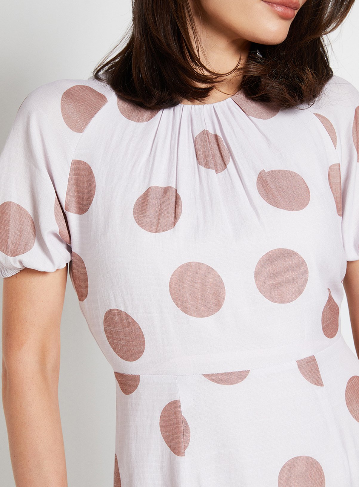 WALLIS Spot Tie Back Midi Dress 14 - Image 5 thumbnail