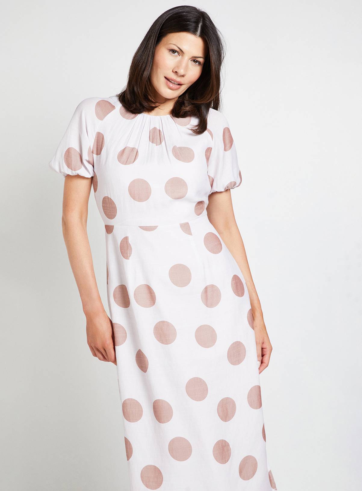 WALLIS Spot Tie Back Midi Dress 12 - Image 2