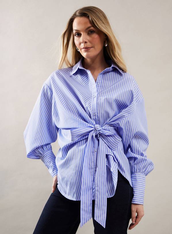 WALLIS Stripe Side Tie Shirt 16