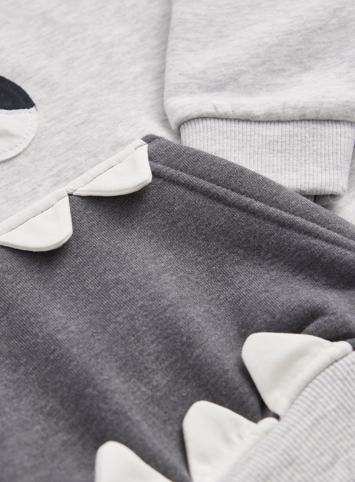 Grey Monster Face Graphic Hoodie 7-8 years - Image 2 thumbnail