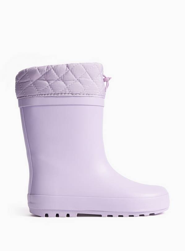 Lilac Cuffed Wellies 7 Infant