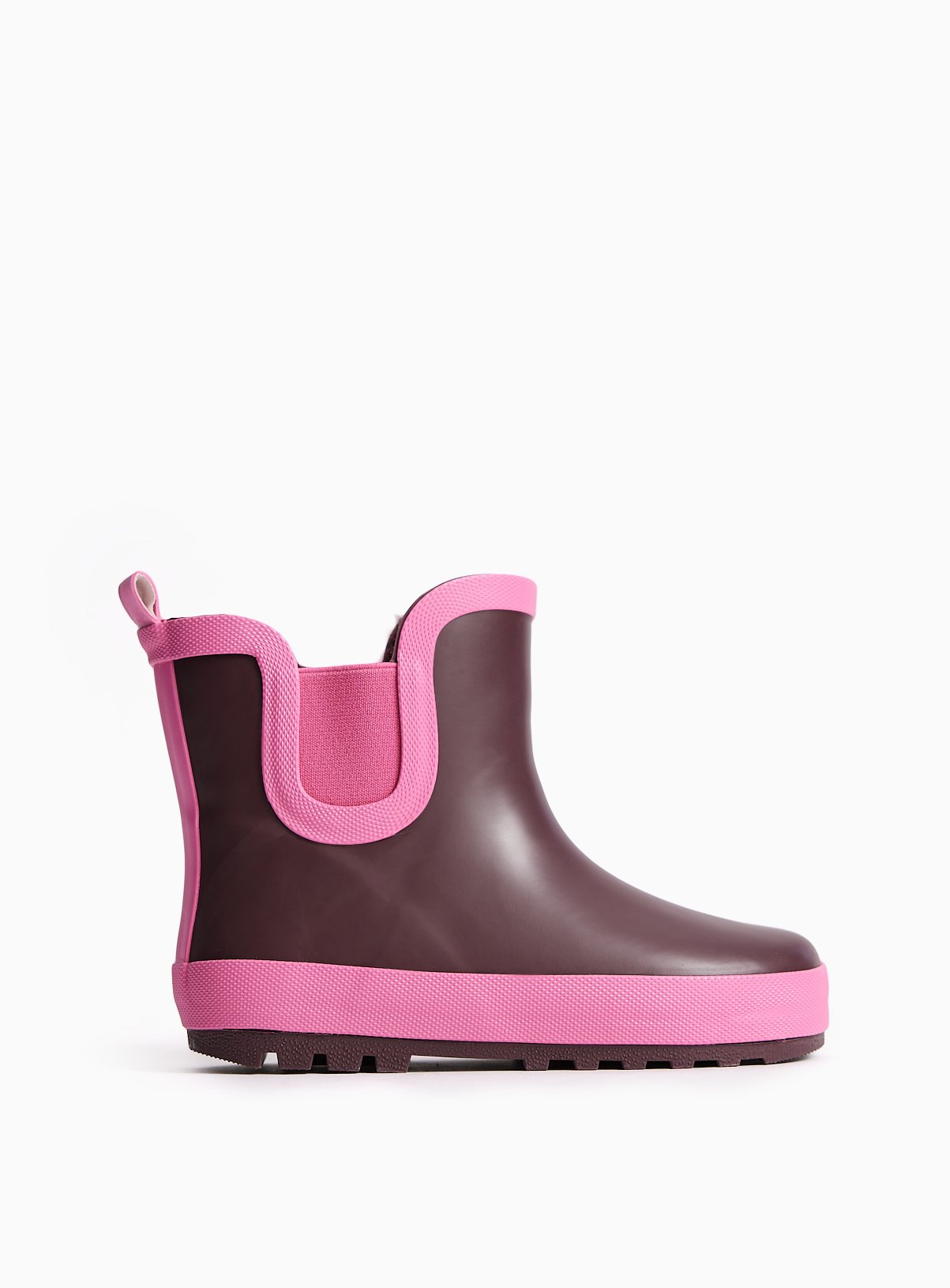 Burgundy & Pink Rubber Wellies 9 Infant - Image 2 thumbnail