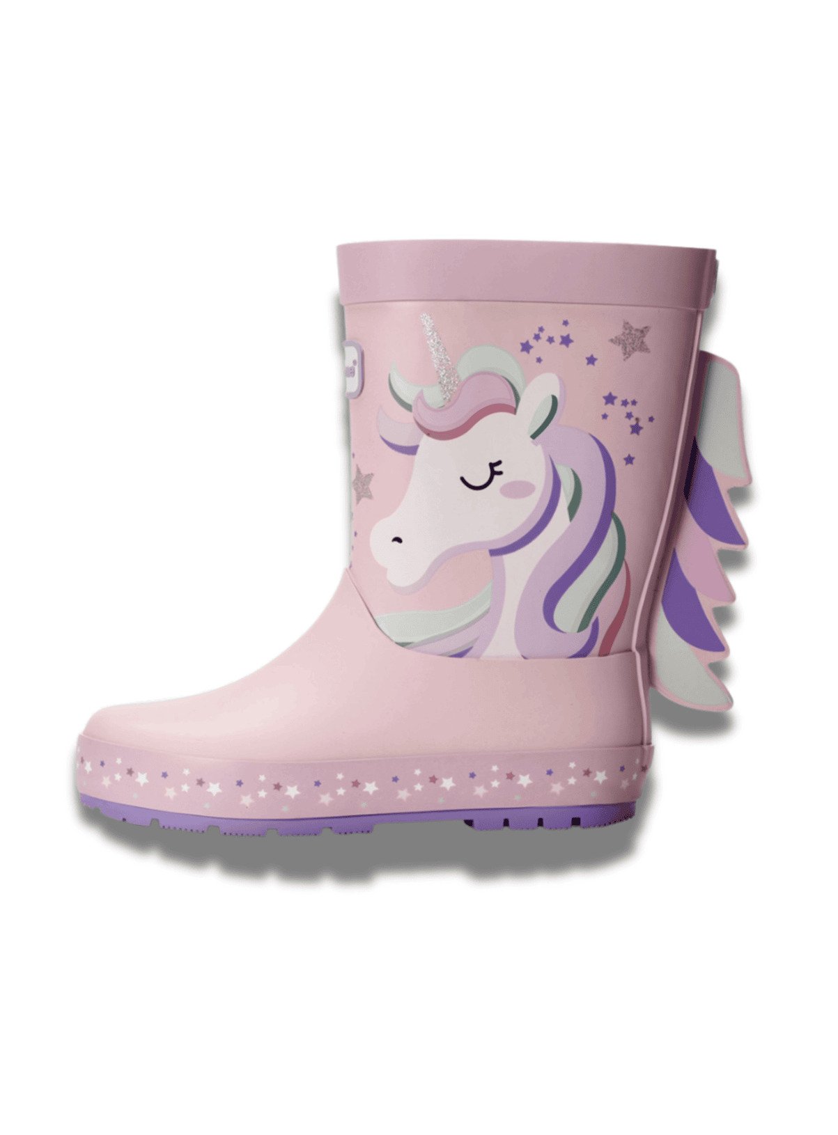 TOEZONE Star Girls Unicorn Print Pink Waterproof Lined Wellies 10 Infant - Image 3 thumbnail