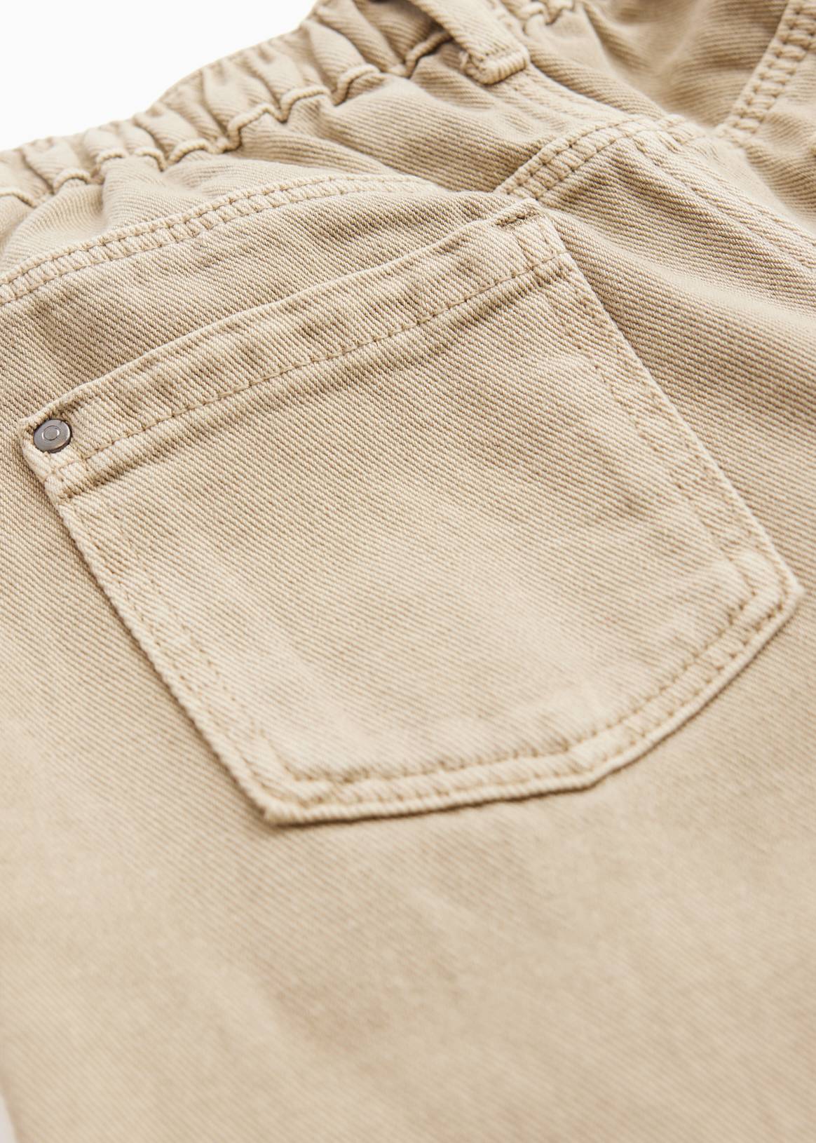 Beige Barrel Leg Jeans 6-7 years - Image 2