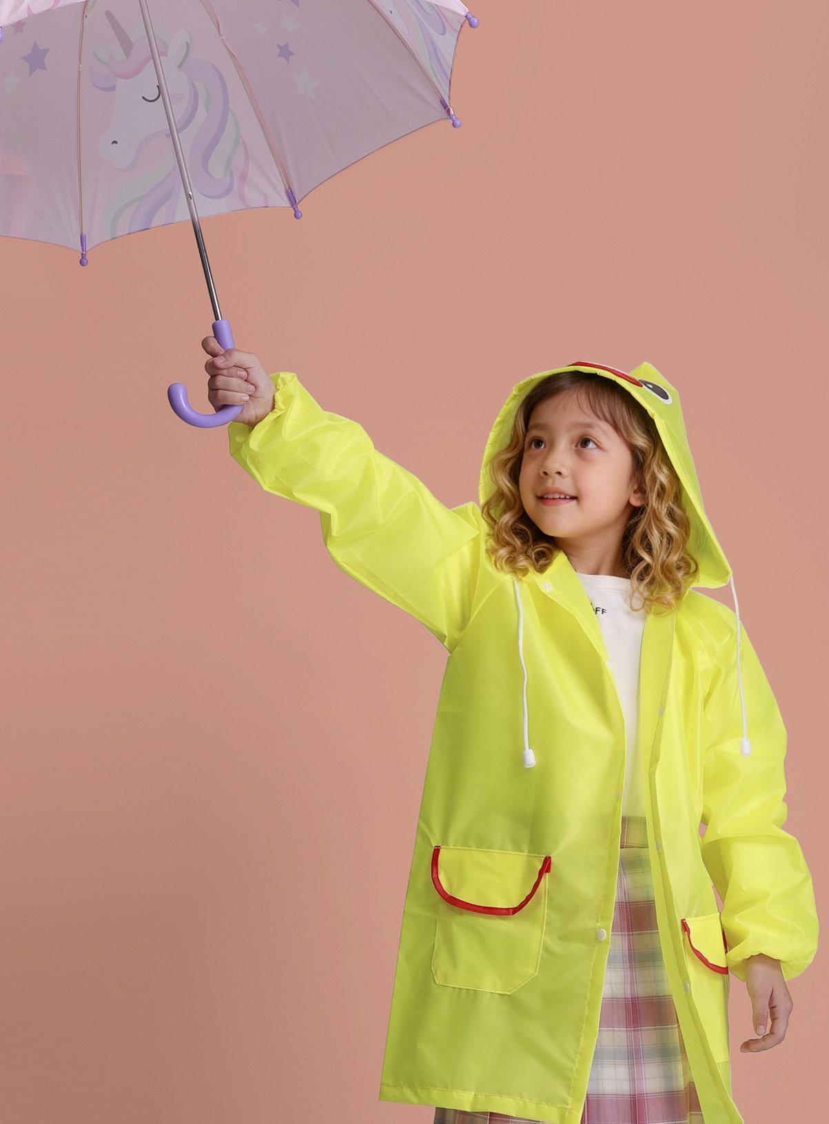 TOEZONE Twinkle Girls Pink Unicorn Character Waterproof Rain Umbrella One Size - Image 3 thumbnail