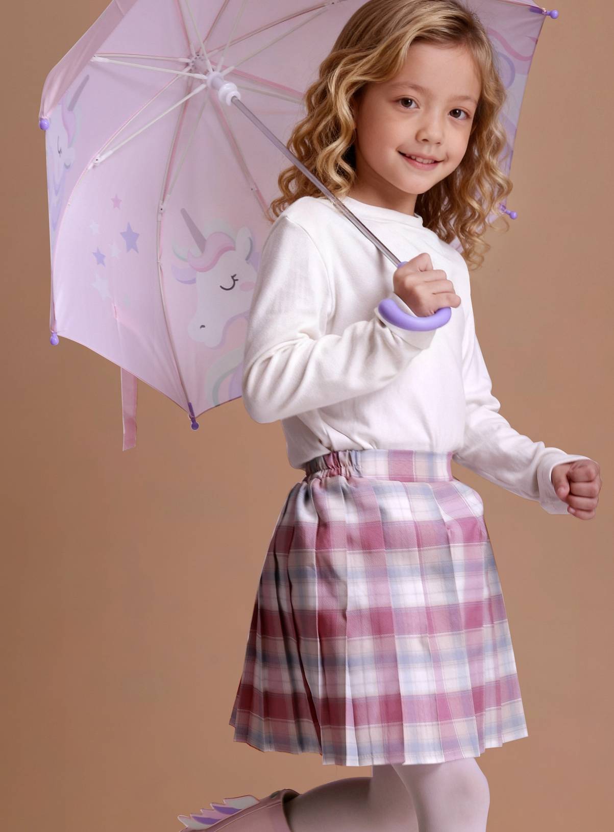 TOEZONE Twinkle Girls Pink Unicorn Character Waterproof Rain Umbrella One Size - Image 6
