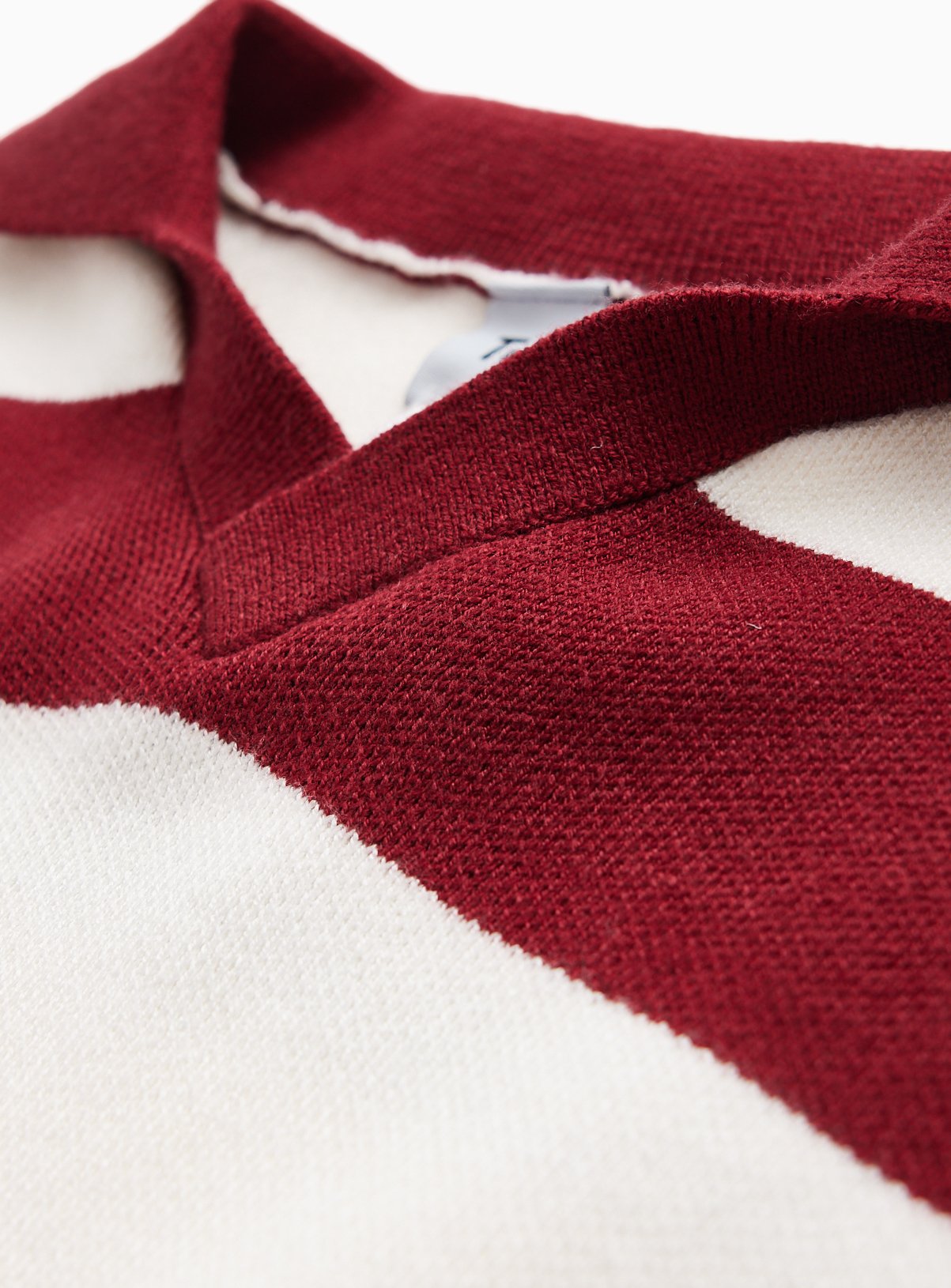 Red & Ecru Stripe Rugby Knitted Top 7-8 years - Image 2 thumbnail
