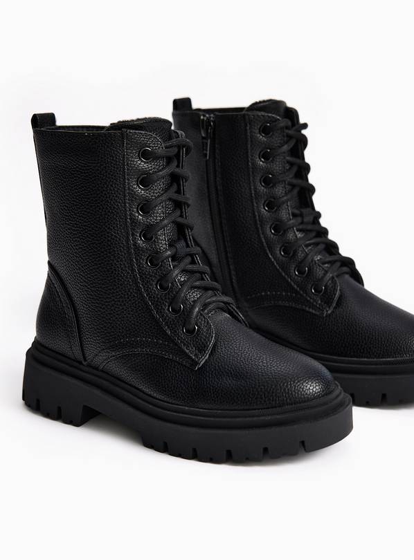 Black Lace Up Boots 10 Infant