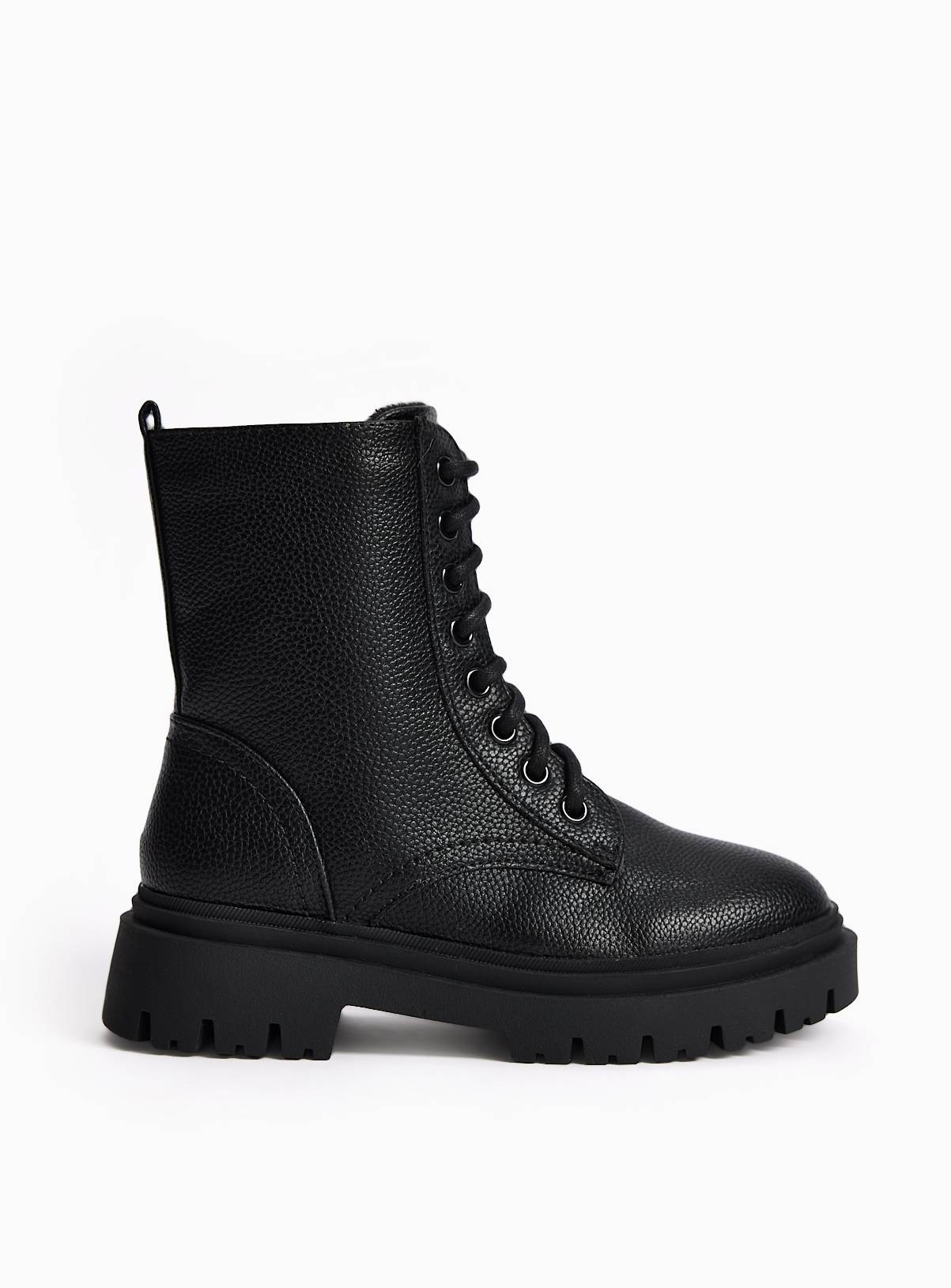 Black Lace Up Boots 10 Infant - Image 2