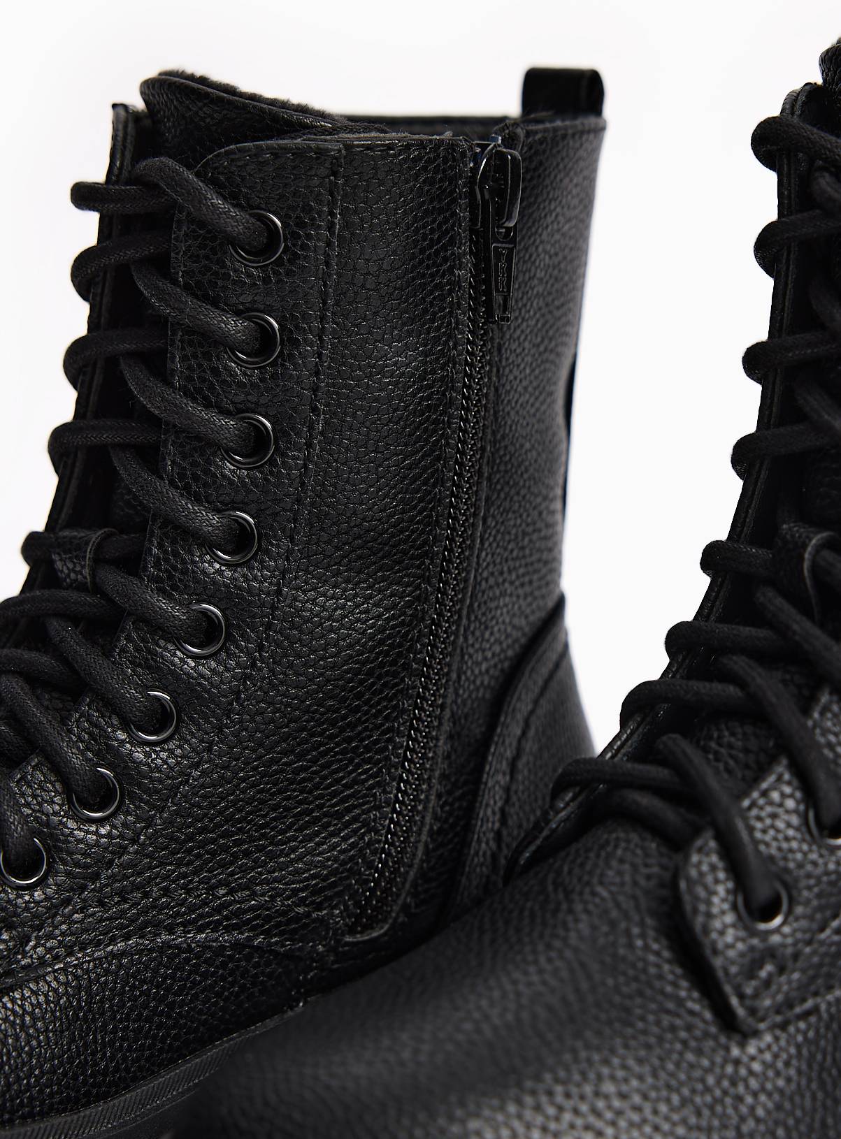 Black Lace Up Boots 10 Infant - Image 3
