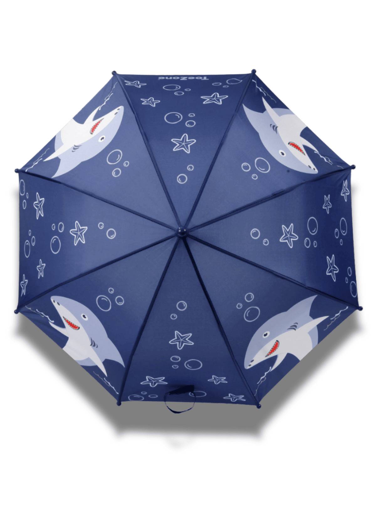 TOEZONE Finn Boys Navy Shark Character Waterproof Rain Umbrella One Size - Image 5