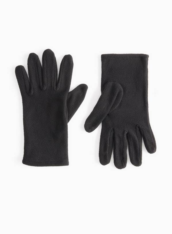 Black Fleece Gloves L