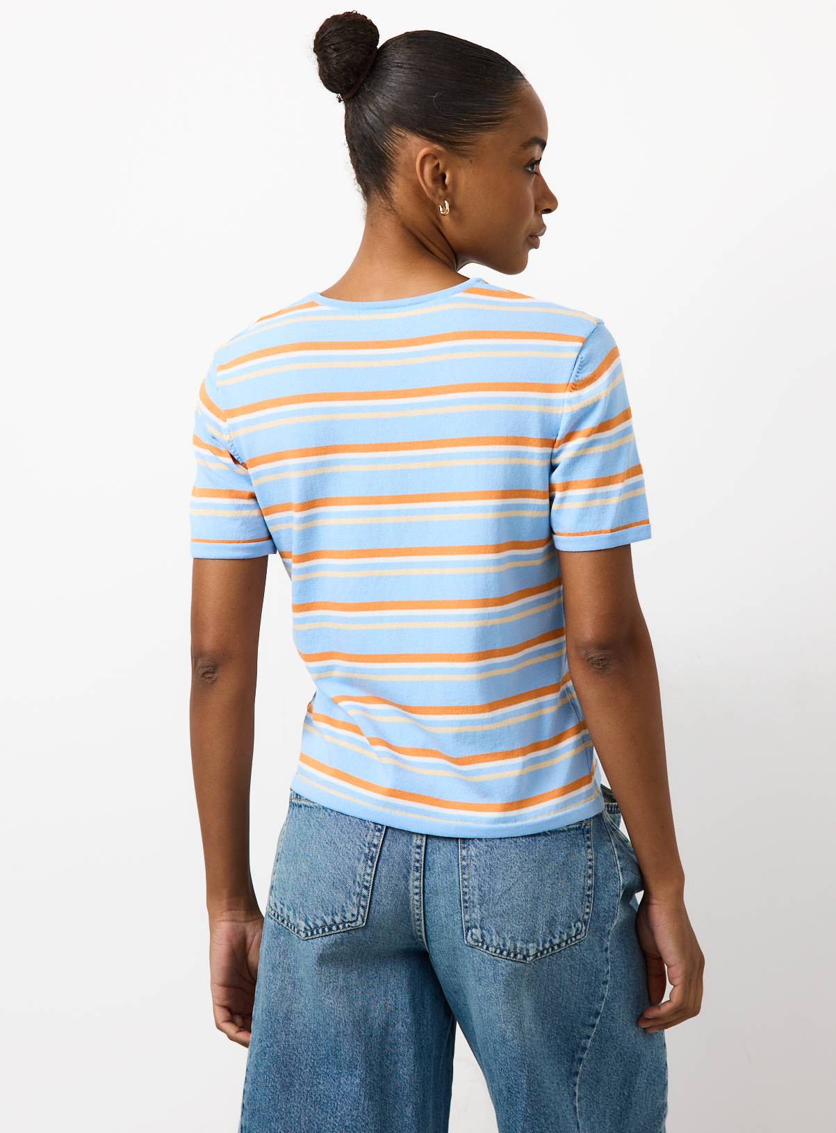Blue Stripe T-Shirt S - Image 4