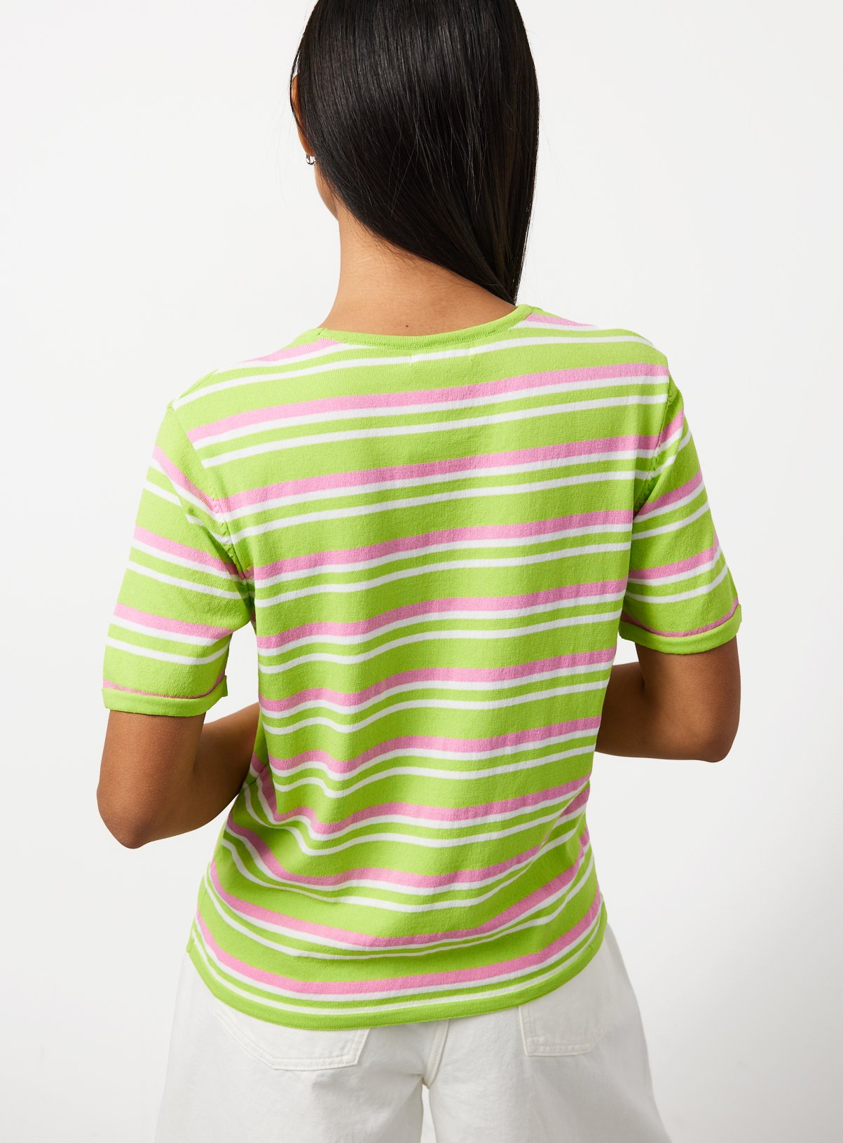 Green Stripe T-Shirt L - Image 4 thumbnail