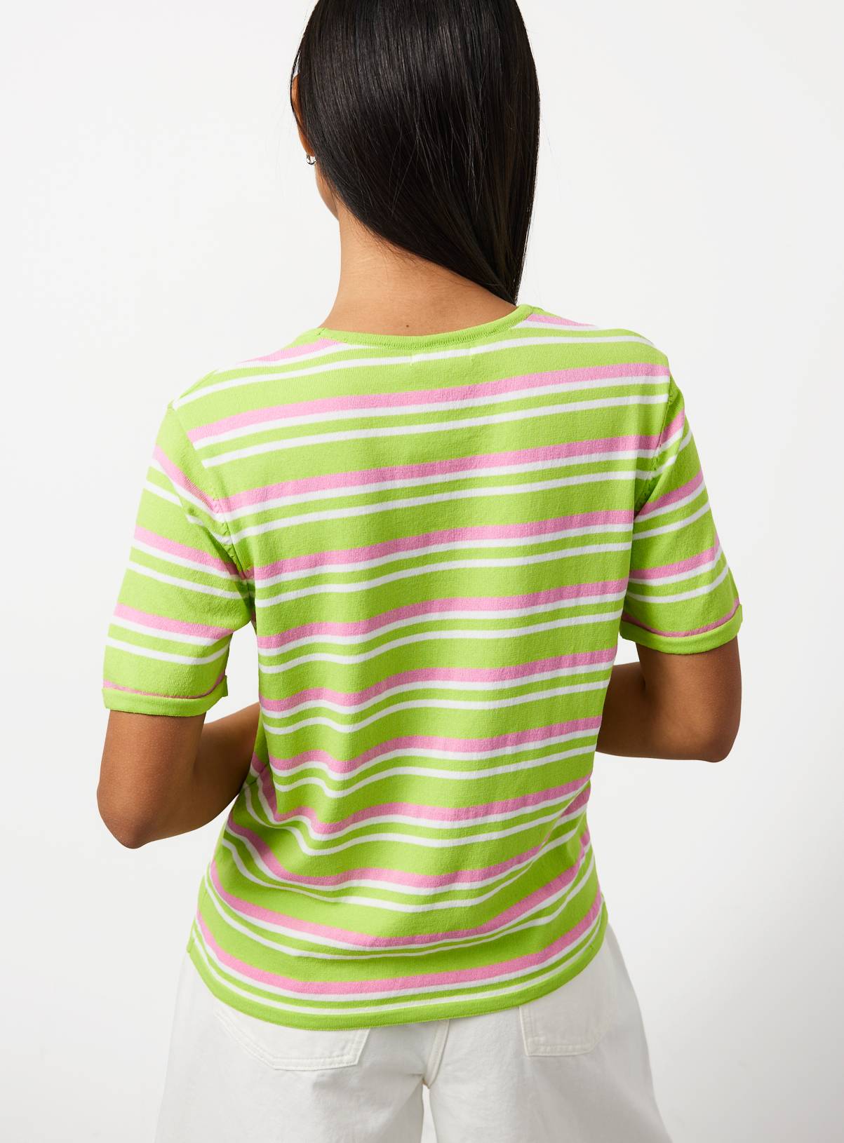Green Stripe T-Shirt L - Image 4