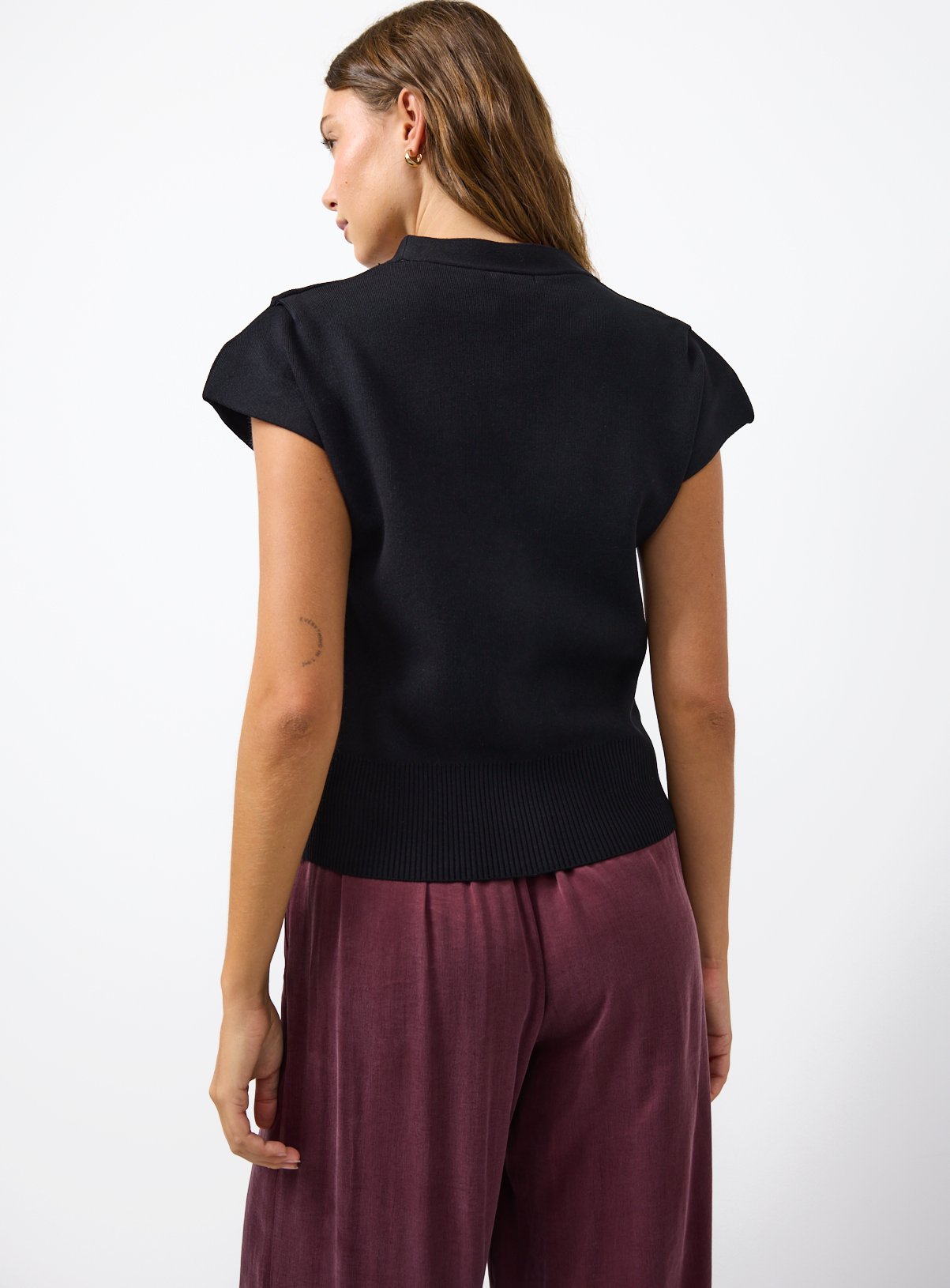 Black V Neck Cardigan S - Image 4 thumbnail