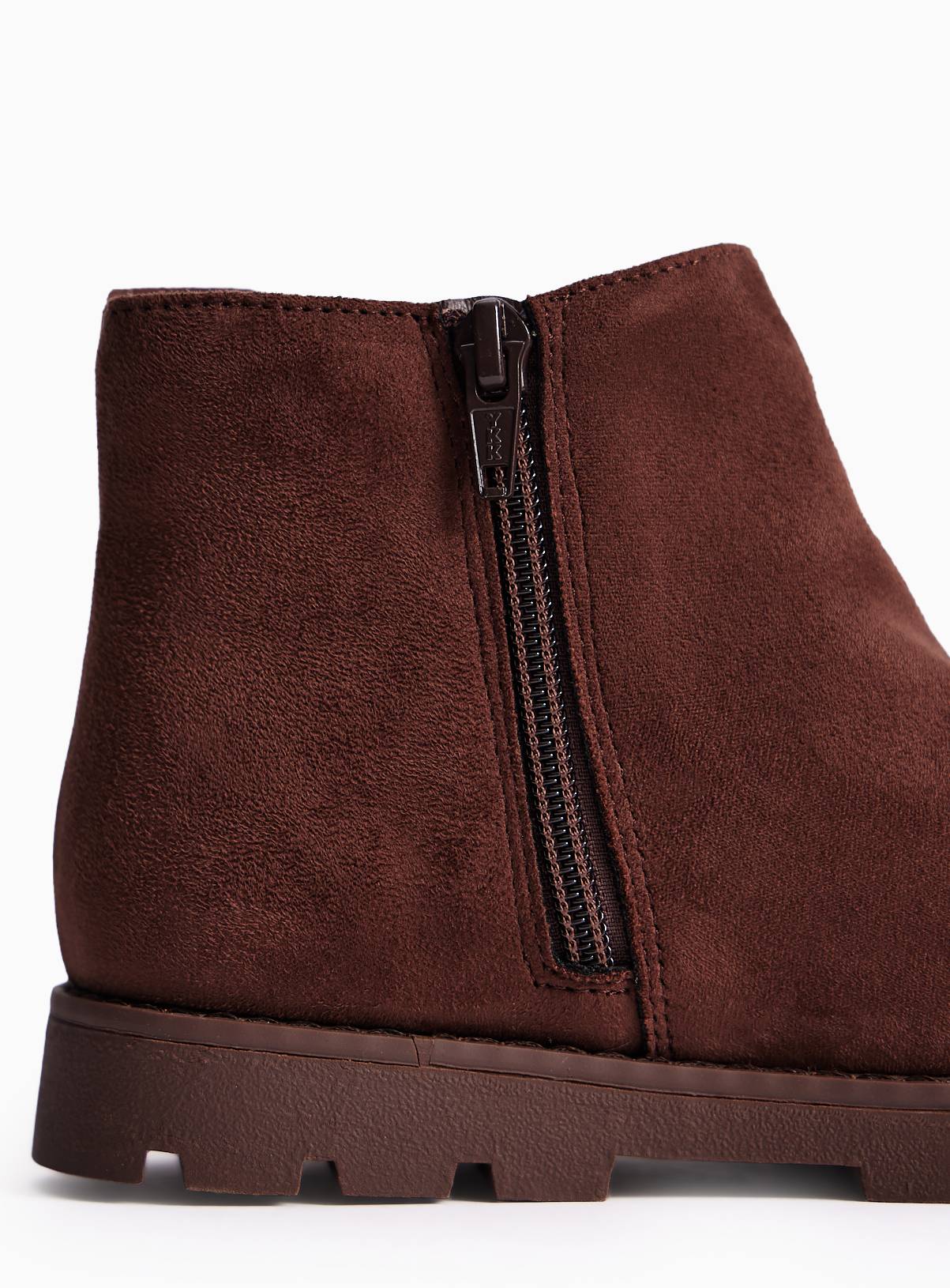 Brown Floral Embroidered Chelsea Boots 7 Infant - Image 3