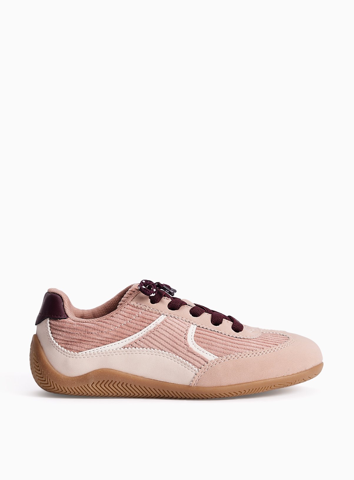Pink Low Profile Cord Trainers 1 - Image 2 thumbnail