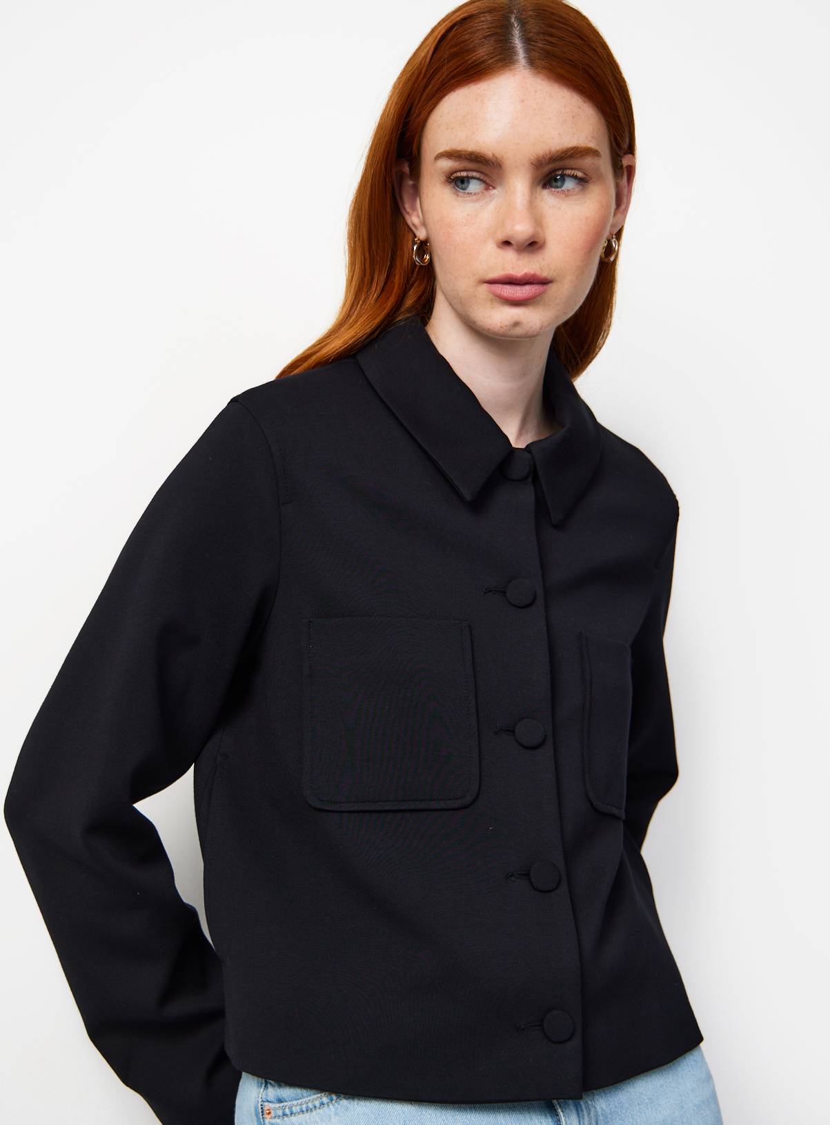 Black Ponte Cropped Jacket 18 - Image 1