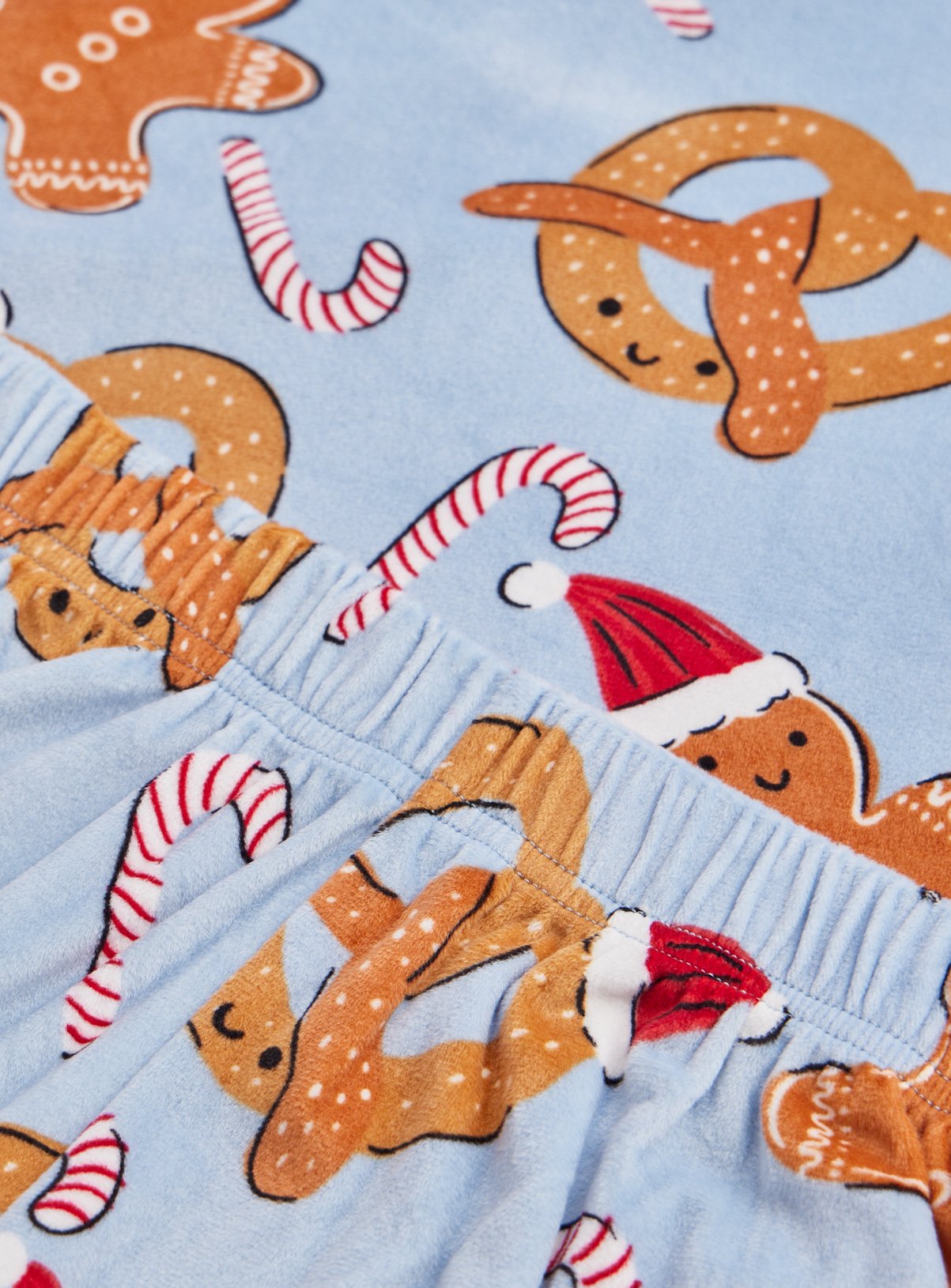 Family Matching Christmas Blue Slinky Pretzel Pyjama Set  XL - Image 4 thumbnail